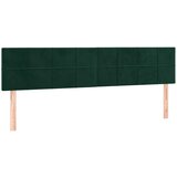 Uzglavlja tamnozelena 200x5x78/88 cm baršunasta | shoptok.hr