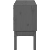  Komoda siva 110 x 40 x 78 cm od masivne borovine | shoptok.hr