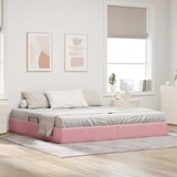  Otomanski krevet s pohranom Ružičasta 200 x 200 cm Baršun | shoptok.hr