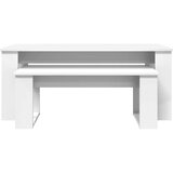  Set kavno mizico 2 pcs Bela Konstruiran les, (5000120412) | Shoptok.si