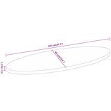 Stolna ploča 120x60x2,5 cm ovalna od masivnog drva bagrema | shoptok.hr