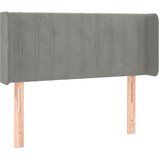  Uzglavlje s ušima svjetlosivo 93x16x78/88 cm baršunasto | shoptok.hr