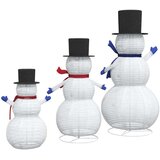  Obitelj božićnih snjegovića 3 pcs Topla bijela tkanina | shoptok.hr