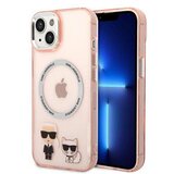 Karl Lagerfeld Originalen ovitek MagSafe ovitek KLHMP14SHKCP za iPhone 14 6.1 prozorno roza silikonska zaščita - Full bodies | Shoptok.si
