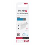 Swissten punjač GaN 65 W, 2x USB-C PD + 1x USB-A 18 W QC, bijeli | shoptok.hr