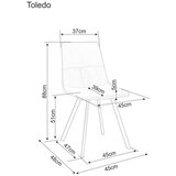 Molarem Home Stolica TOLEDO barš. - zeleno | shoptok.hr