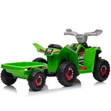 Lean_Toys Zeleni baterijski štirikolesnik XMX630T s prikolico | Shoptok.si