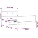  Okvir kreveta bez madraca boja hrasta sonome 75 x 190 cm drveni | shoptok.hr