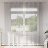 vidaXL Voile zavese z vponkami 2 kosa svetlo siva 140x225 cm Cene