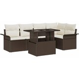  Sjedeća garnitura za vrt 6 kom. Smeđa [Sintetički]: Poli Ratan 242,5 x 132,5 x 85 cm | Shoptok.si