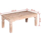 vidaXL Stolić za kavu od bagremovog drva 110 x 60 x 45 cm | shoptok.hr