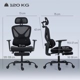  Ergonomska uredska stolica mrežasta tkanina lumbalna potpora nasloni za ruke naslon za glavu | shoptok.hr