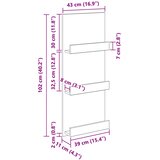  Polica za časopise s policom Staro drvo 43 x 11 x 102 cm | shoptok.hr