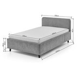 Meise M&amp;ouml;bel Siva otro&amp;scaron;ka postelja s prostorom za shranjevanje z letvenim dnom 120x200 cm Cosy &amp;ndash; Slike