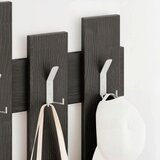 Livetastic Stenski Obešalnik Wave, Črna | Shoptok.si