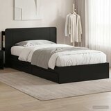  Okvir kreveta s pohranom Crna 90 x 190 cm Konstruirano drvo | shoptok.hr