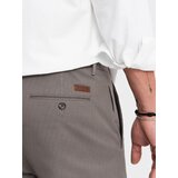 Ombre Men's REGULAR FIT chino pants with fine texture - gray | shoptok.hr