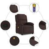  Masažni naslonjač od tkanine tamnosmeđi | shoptok.hr