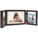 vidaXL 3-delni foto okvir temno rjav 28x18 cm + 2x(13x18 cm) | Shoptok.si