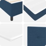  Kutna Krevetna Podloga s Madracem Plava 80x200 cm Tkanina | shoptok.hr