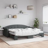  Dnevni krevet s madracem tamnosivi 90 x 200 cm od tkanine | shoptok.hr