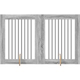  Vrata za pse s postoljem 2 pcs Siva sonoma 80 x 100 cm | shoptok.hr