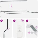  Avtomatska retraktibilna tenda z LED rdečimi in belimi prugami 600x350 cm, (22146107) | Shoptok.si