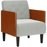 SOFA fotelja s naslonima za ruke svijetlosiva 55 cm baršunasta | Shoptok.si