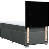 vidaXL Box spring postelja z vzmetnico temno siva 90x190 cm blago | Shoptok.si