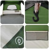  Obiteljski šator s krovom Zelena 320 x 210 x 180 cm Poliester | Eponuda.com