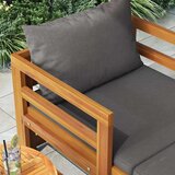  Ležaljka s tamnosivim jastucima od masivnog bagremovog drva | shoptok.hr