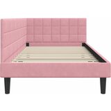  Kutni okvir kreveta Ružičasta 100 cm x 200 cm Baršun | shoptok.hr