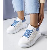 Gemre White and Blue Perforated Erin Footwear | Shoptok.si