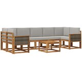  Set vanjskih sofa 6 kom. Prirodna i svjetlosiva | shoptok.hr
