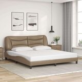  Posteljni okvir z vzglavjem kapučino 180x200 cm umetno usnje, (21081728) | Shoptok.si