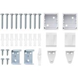 vidaXL Okenska roleta z zavesami Drugo Bela 160 x 175 cm Aluminij | Shoptok.si