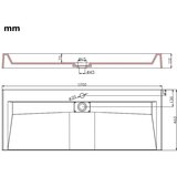  Umivaonik od lijevanih minerala/mramora 120 x 46 x 11 cm bijeli | shoptok.hr