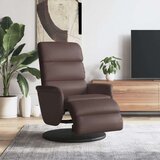  Naslonjač od umjetne kože s osloncem za noge smeđi | shoptok.hr