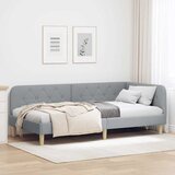  Kutni okvir kreveta Svijetlo siva 100 x 200 cm tkanina | shoptok.hr