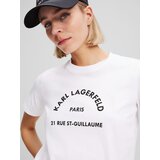 Karl Lagerfeld Majica 'Rue St-Guillaume' črna / bela | Shoptok.si