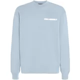 Karl Lagerfeld Sweater majica 'Ikonik Outline' svijetloplava / bijela