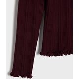Sinsay Rebrasti slim fit džemper s ukrasnim volanima i viskozom | shoptok.hr