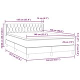Box spring postelja z vzmetnico roza 140x220 cm žamet, (22010995) | Shoptok.si