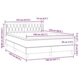 Box Spring krevet s madracem ružičasti 140x220 cm baršun | shoptok.hr