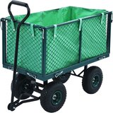 vidaXL Vrtni rocni vozicek zelen 350 kg | Shoptok.si