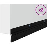  Držač četke za vrata 2 pcs Crna 100 cm Aluminijski legura | shoptok.hr