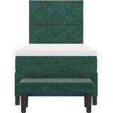  Krevet s opruga kutije Tamnozelena 190 x 90 cm Baršun | shoptok.hr