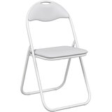  Sklopiva stolica 8 pcs Bijeli 48 x 43,5 x 81 cm Lažna koža | shoptok.hr