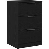 vidaXL Črna Oaken Nočna Omarica - 40x65x65 cm, (22007999) | Shoptok.si