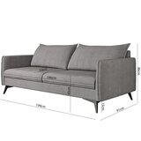 Ropez Siva sedežna garnitura 199 cm Juli Bis – | Shoptok.si
